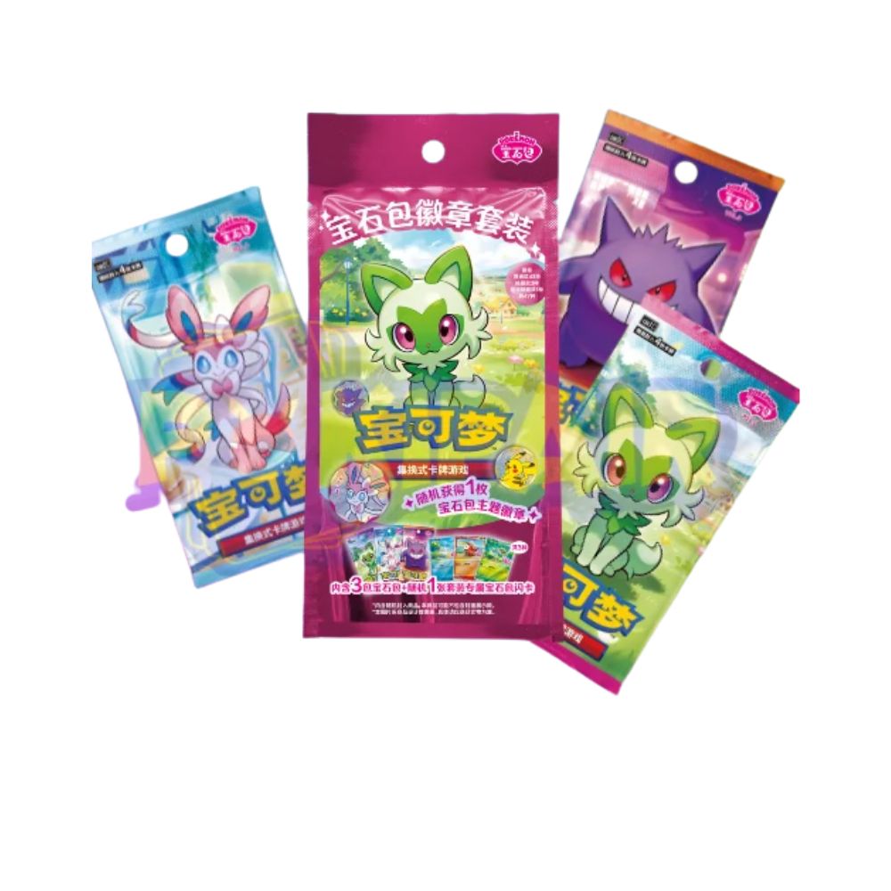 Chinese Pokemon Gem Pack Badge Set Box - Image 2