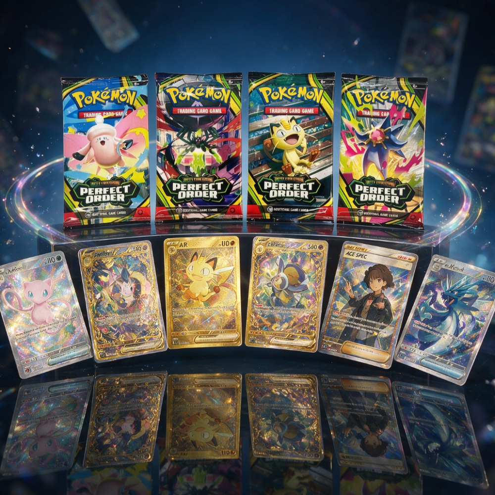 Pokémon Mega Evolution Perfect Order Booster Pack – 10 Random Pokémon Cards - Image 2