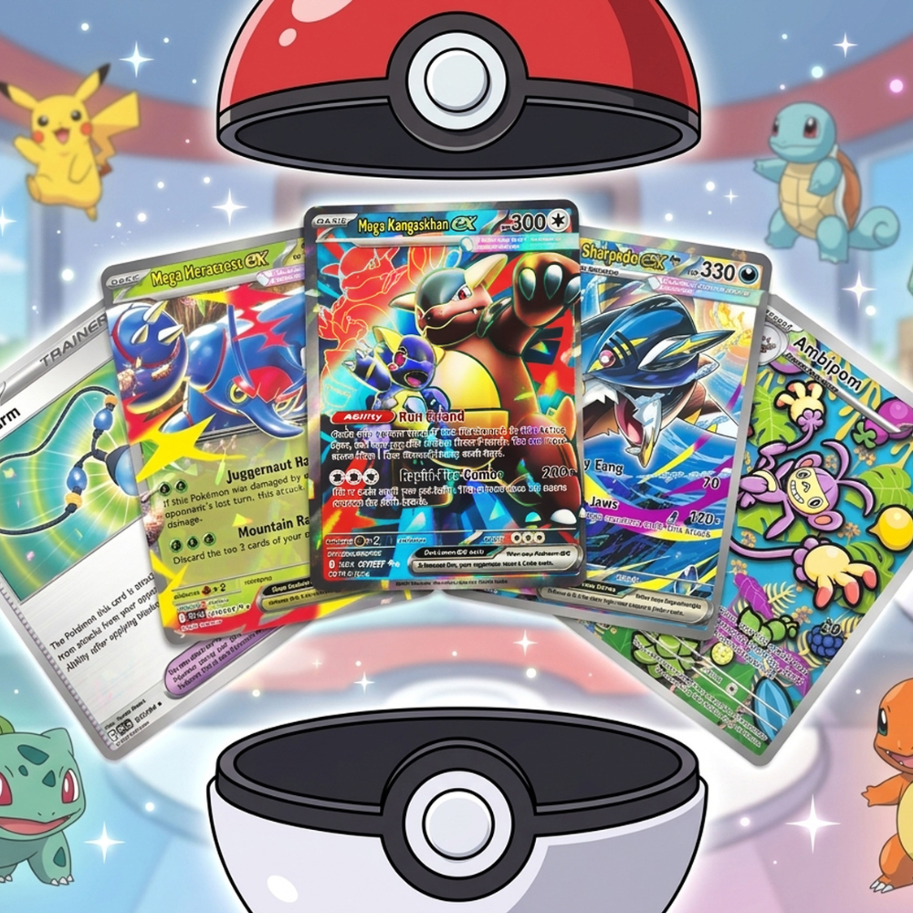 Pokémon Mega Evolution Phantasmal Flames Booster Pack – 10 Random Pokémon Cards