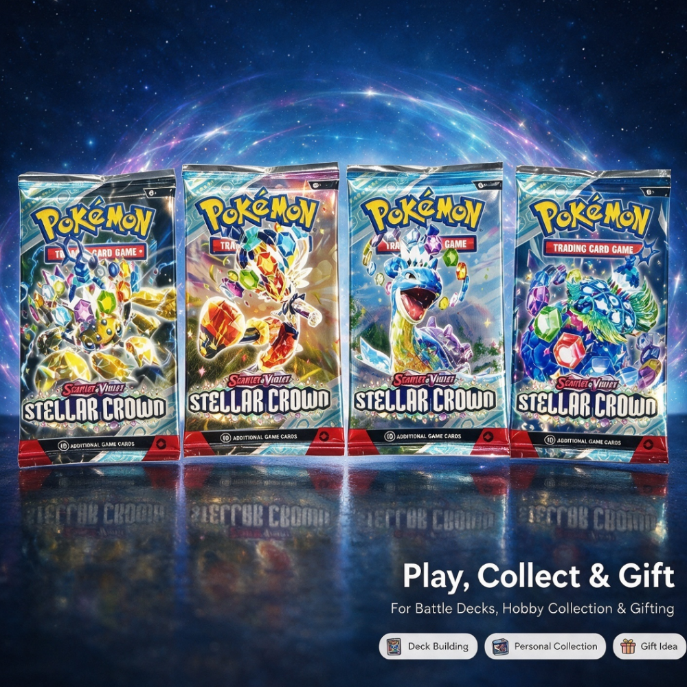 Pokémon Scarlet & Violet Stellar Crown Booster Pack – 10 Random Pokémon Cards - Image 3