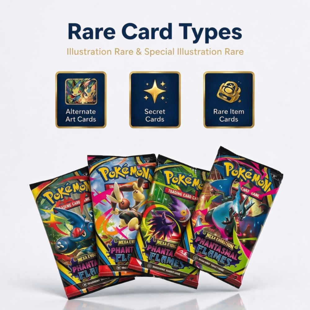Pokémon Mega Evolution Phantasmal Flames Booster Pack – 10 Random Pokémon Cards - Image 3